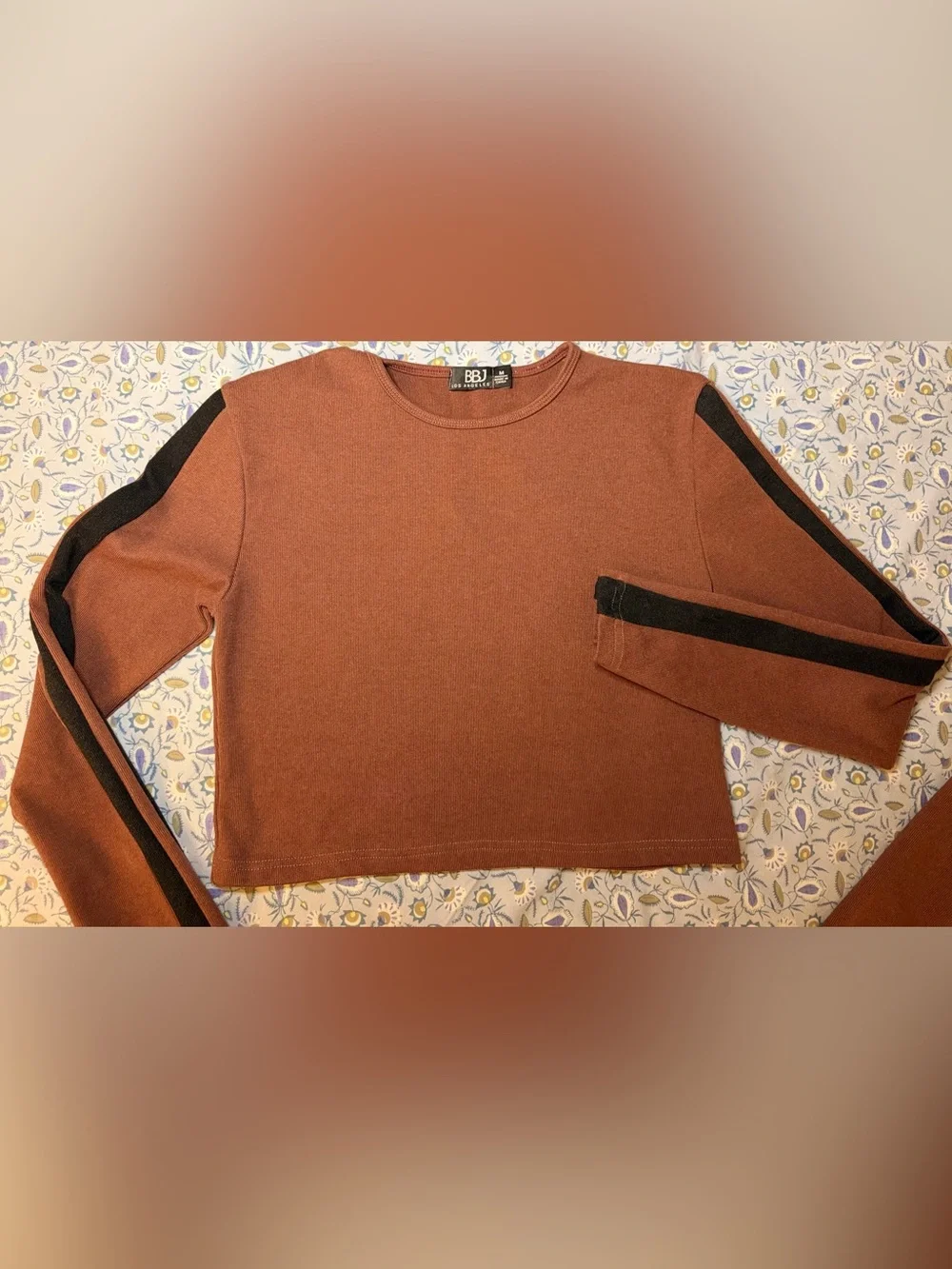 BBJ Los Angeles matching top and pant brown with black stripe size M
